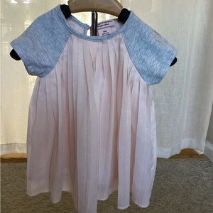 Pink and Gray Short Sleeve Top